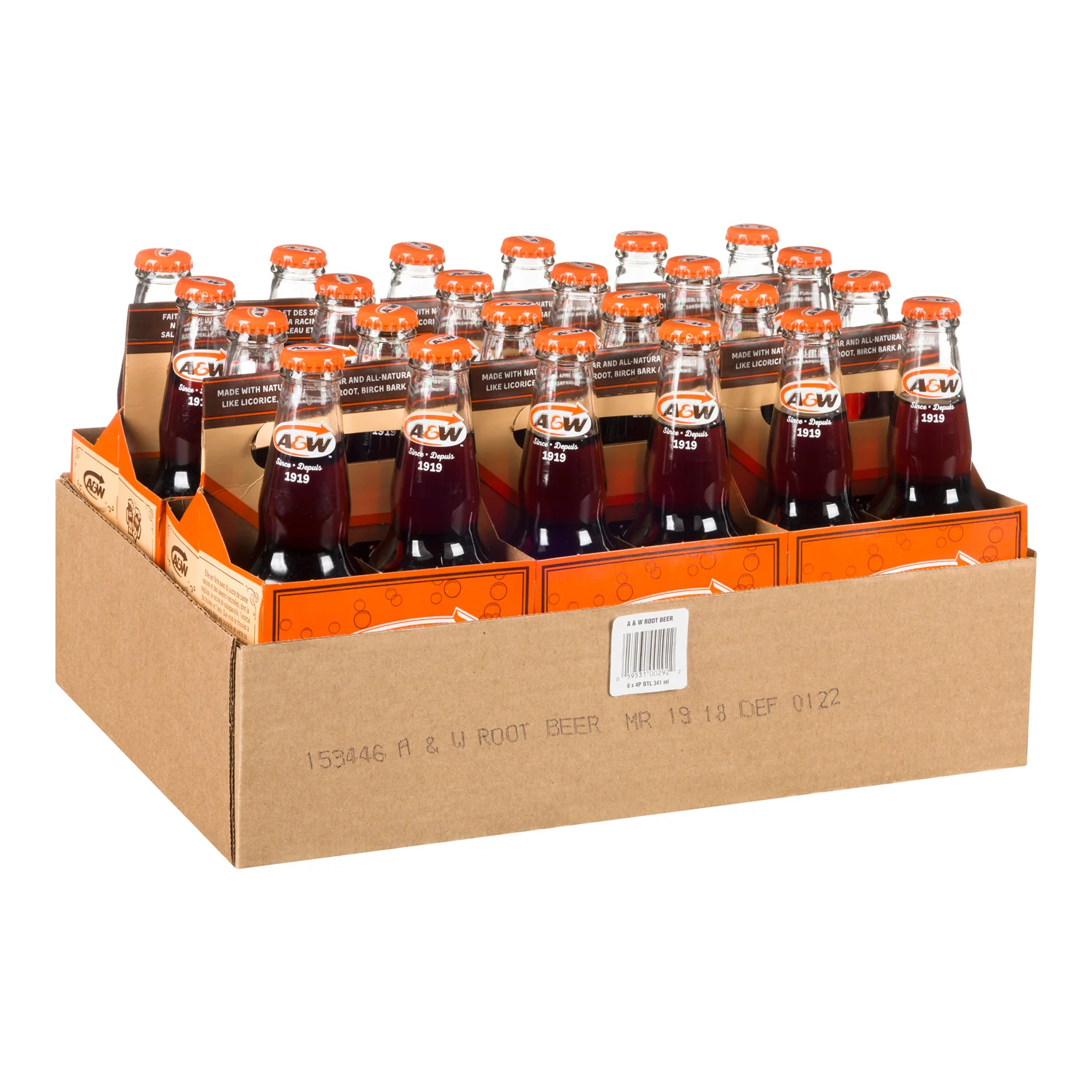 A&W - AW ROOT BEER GLASS 24x355 ML - Image 2