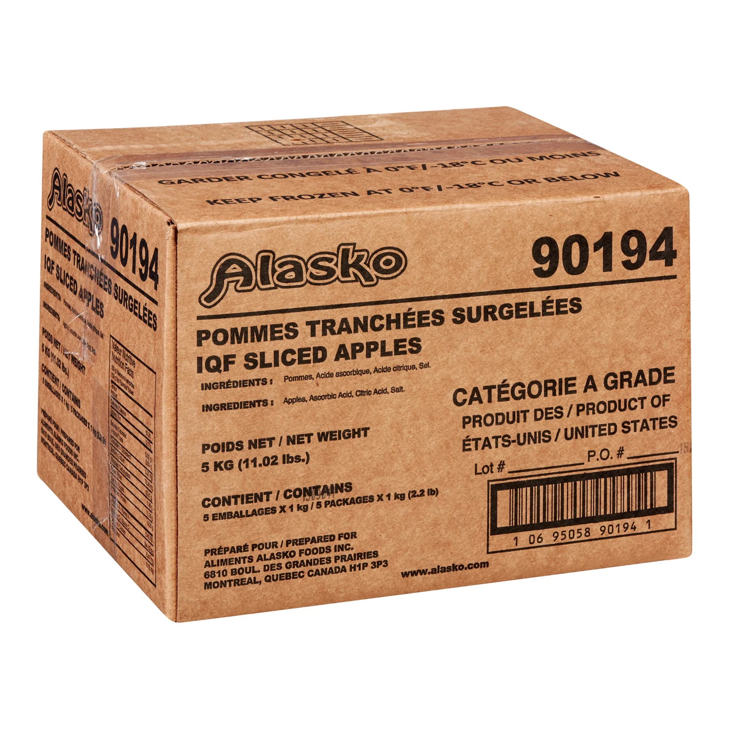 ALASKO - SLICED APPLES 5x1KG - Image 2