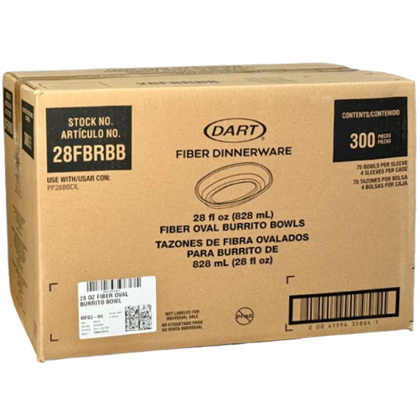 BARE SOLO - 28OZ FIBER BURRITO BOWL 4x75 CT - Image 2
