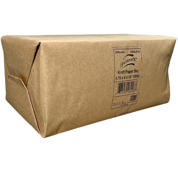 HAVERSACK/SOMI - PAPER BAG KRAFT 9.75X6X16.5 500PK - Image 2