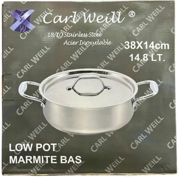 CARL WEILL - STAINLESS STEEL INDUCTION READY POT 14.8LT EA - Image 2