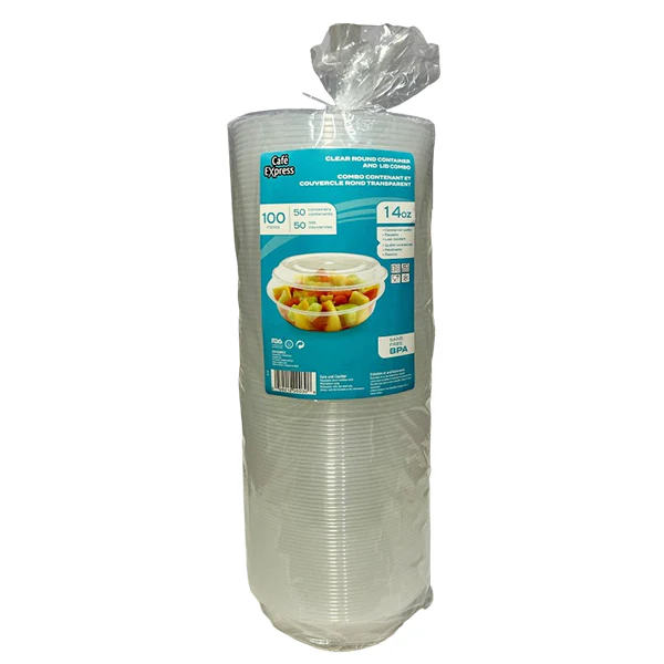 CAFE EXPRESS - CLEAR BASE ROUND 425ML TAKEOUT CONTAINERS 3x100 EA - Image 2