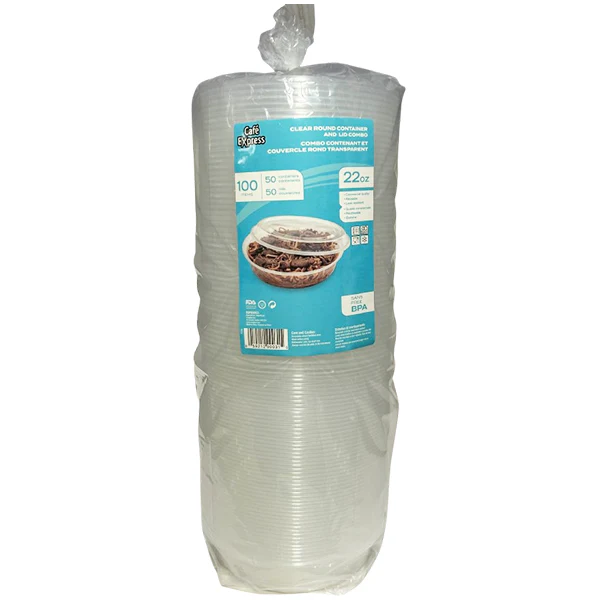 CAFE EXPRESS - CLEAR BASE ROUND 650ML TAKEOUT CONTAINERS 3x100 EA - Image 2