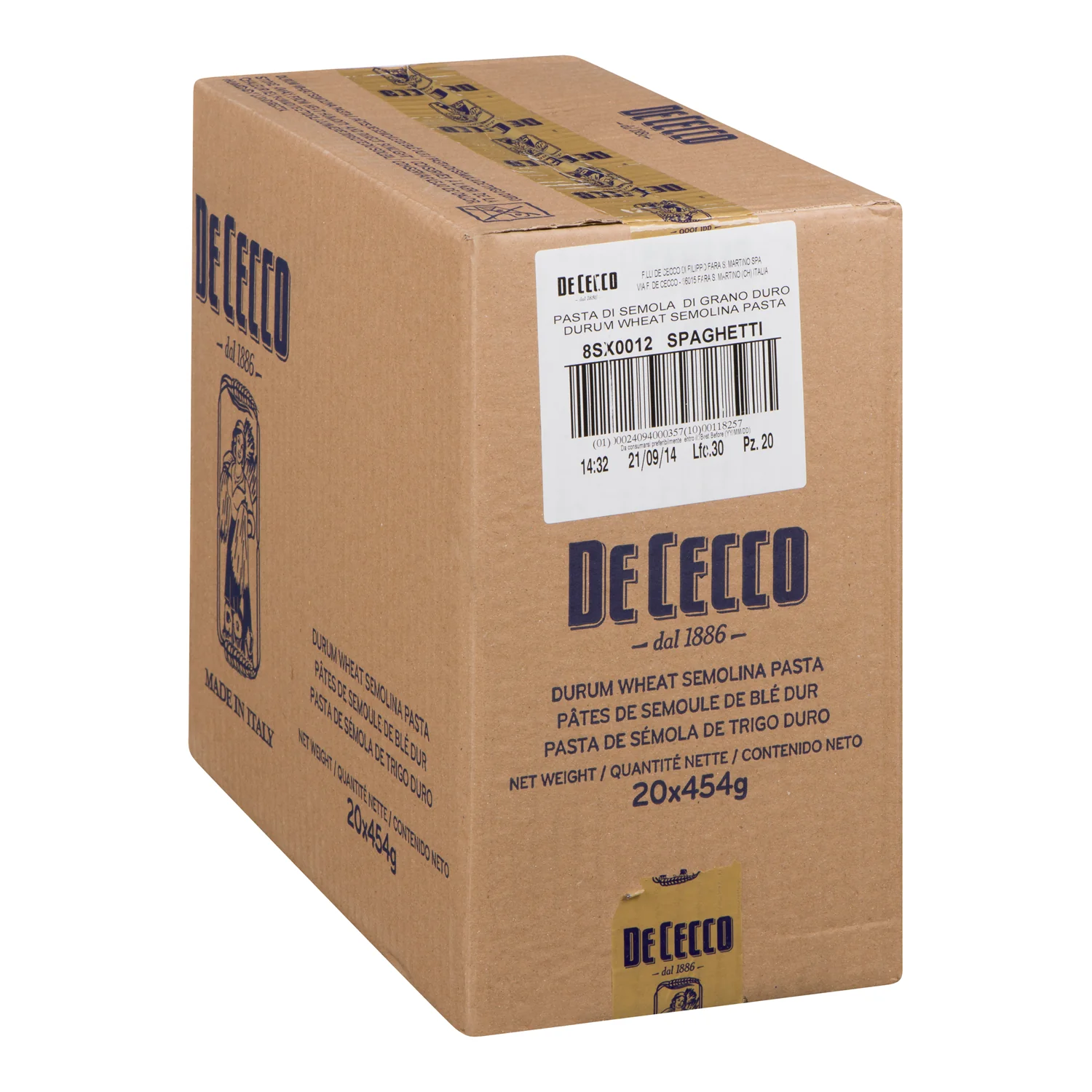 DE CECCO - #12 SPAGHETTI 20x454 GR - Image 2