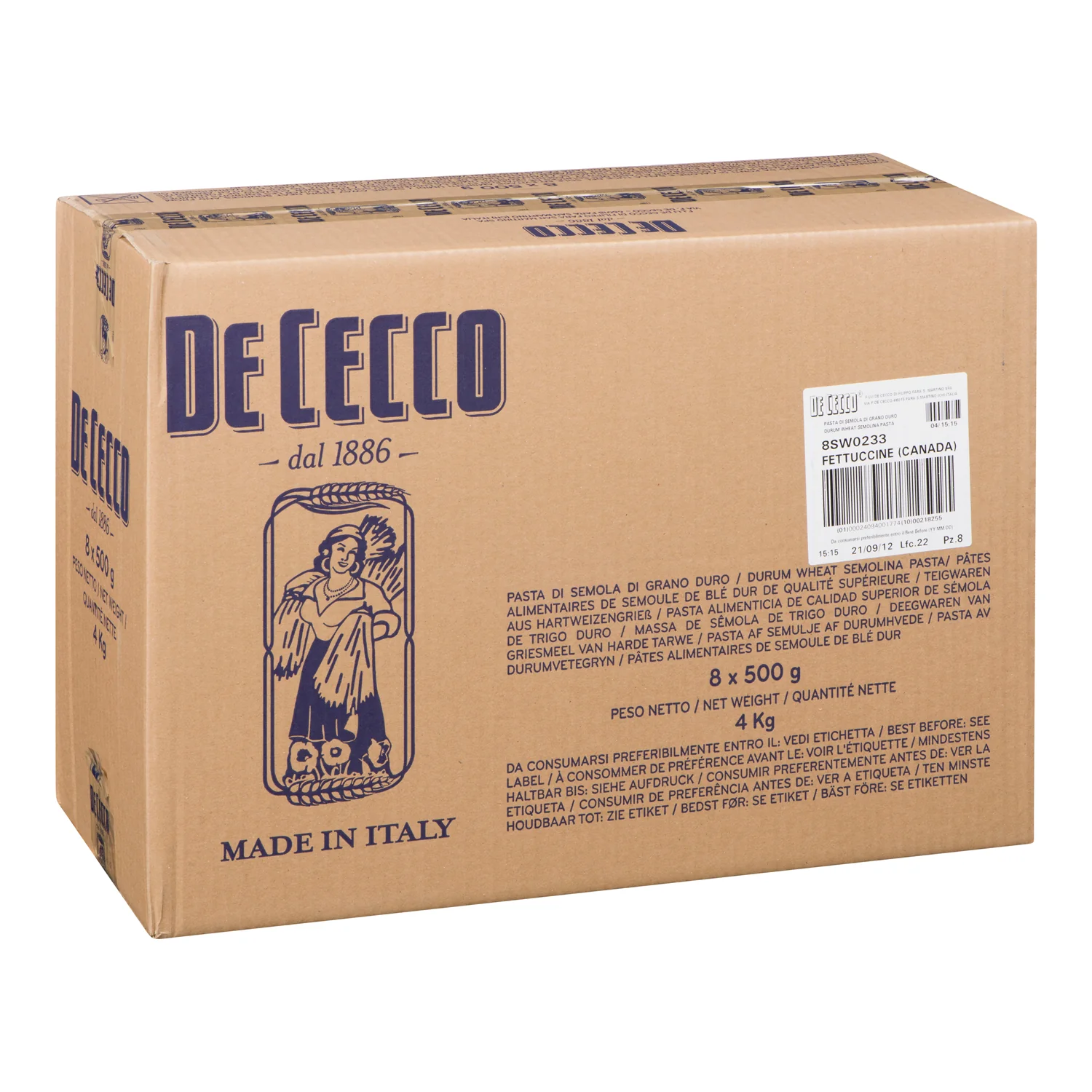 DE CECCO - #233 FETTUCCINE 8x500 GR - Image 2