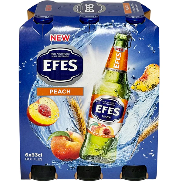 EFES - NON ALCOHOLIC MALT PEACH 6x330 ML - Image 2