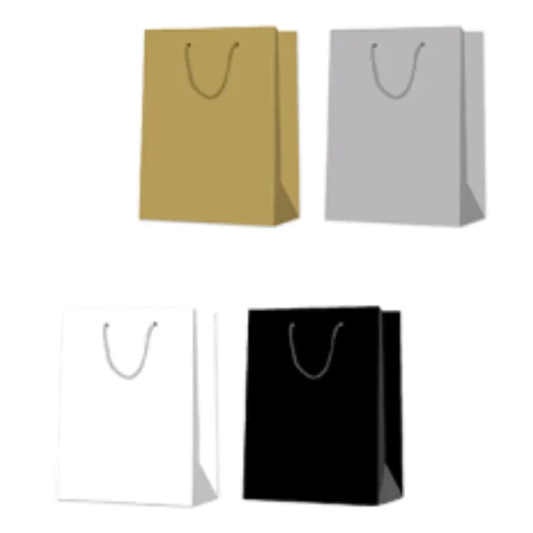 EPC - SOLID COLOUR SMALL GIFTBAGS GOLD SILVER WHITE BLACK 1 UN