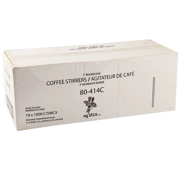 HY STIX - 7in ROUND END COFFEE STIRRERS 10x1000 PK - Image 2