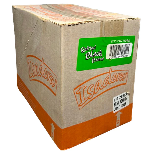 ISADORA - REFRIED BLACK BEANS 8x430 GR - Image 2
