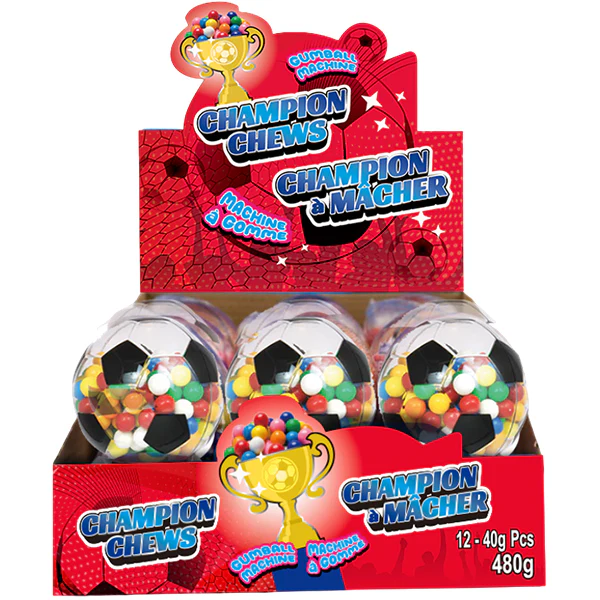 KIDSMANIA - CHAMPION CHEWS GUMBALL MACHINE 12x40 GR - Image 2