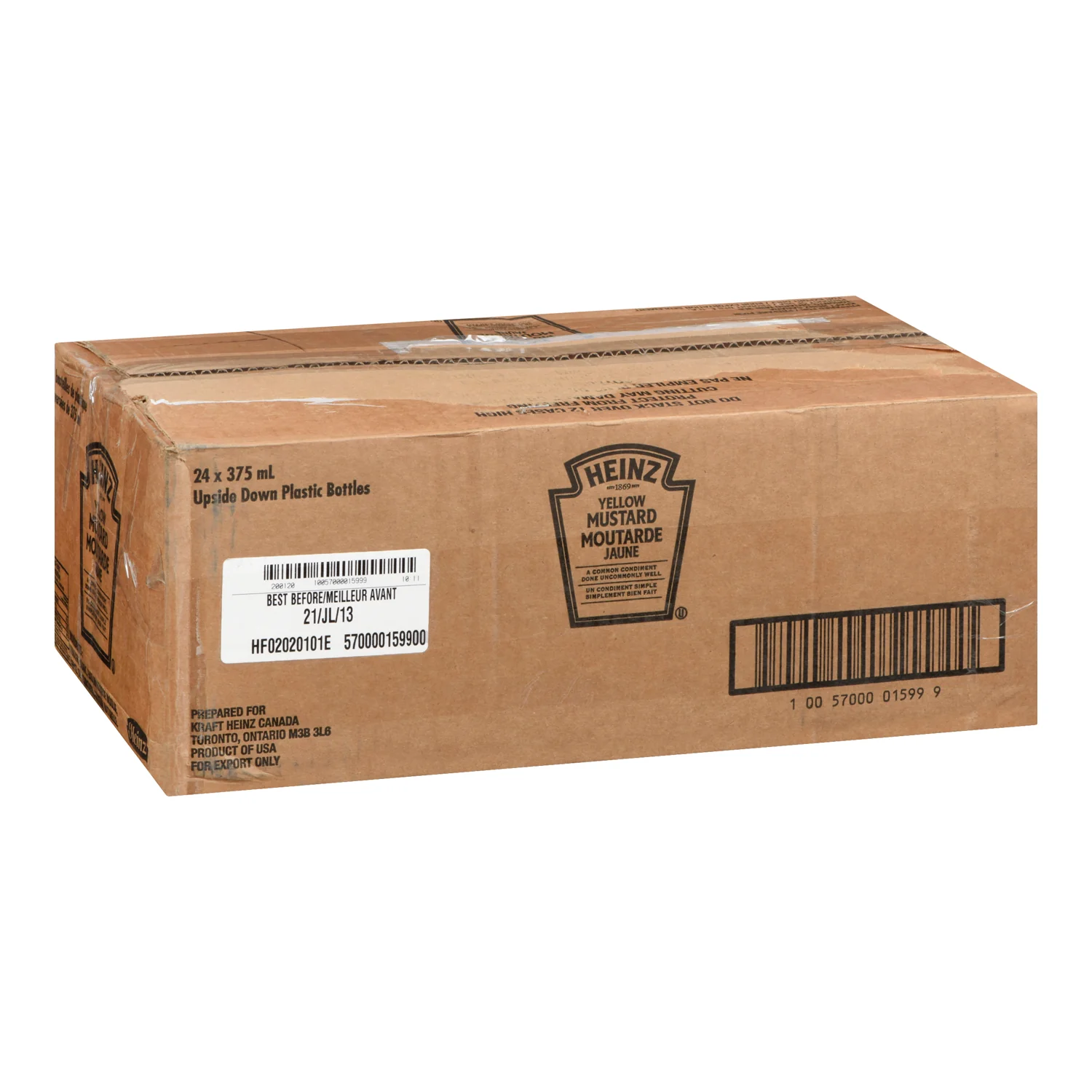 HEINZ -  MUSTARD UPSIDE DOWN 24x375ML - Image 2
