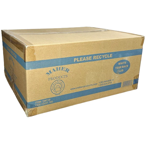 MAHER - TEAR BACK LID WHITE 8-24OZ 20x50 PK - Image 2