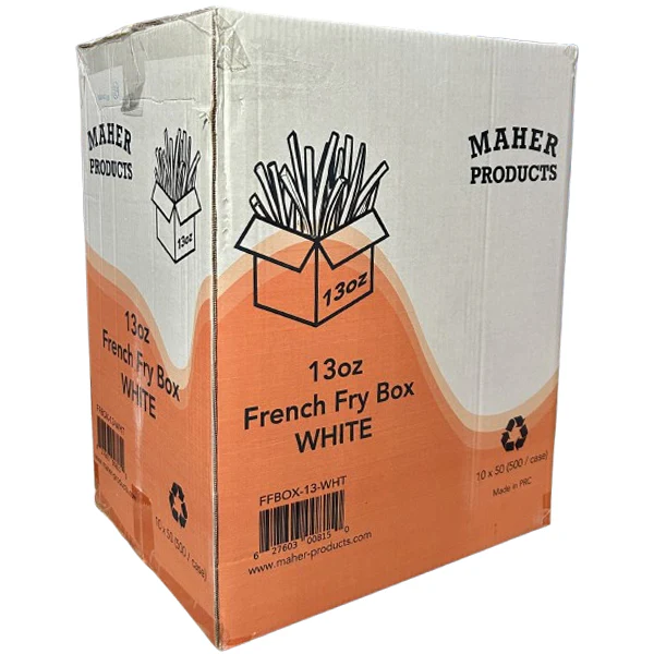 MAHER - FRENCH FRY BOX WHITE 13oz 10x50 PK - Image 2