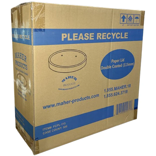 MAHER - PAPER LID FOR 115mm FOOD CONTAINERS 20x25 PK - Image 2