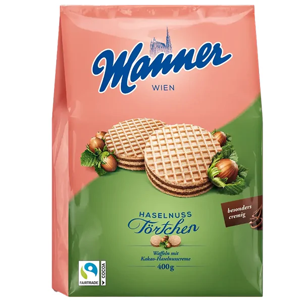 MANNER - TARTLETS HAZELNUT WAFER 400GR - Image 2