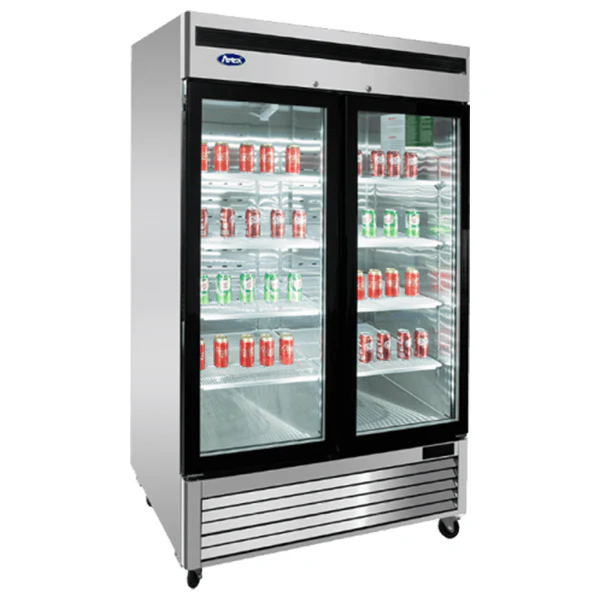 COOLASONIC - MCF8703 DOUBLE GLASS DOOR FREEZER STEEL EA - Image 2