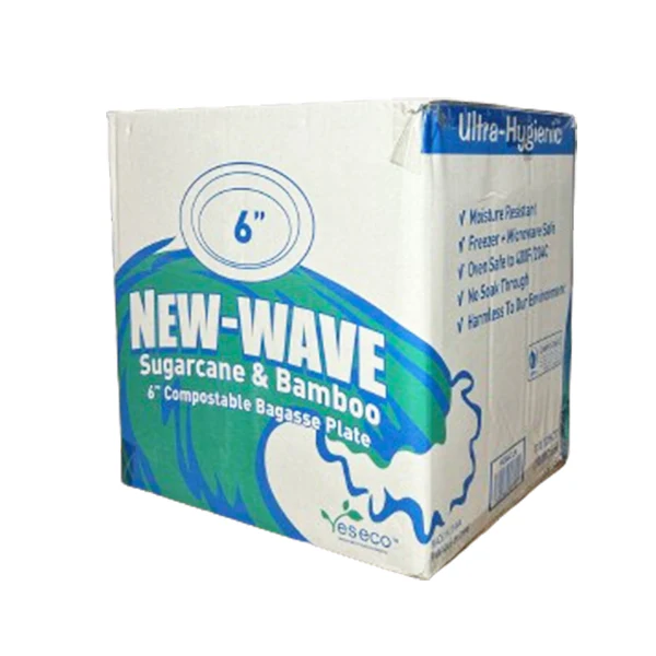 NEW WAVE - SUGARCANE BAMBOO 6in BAGASSE PLATE 8x125 EA - Image 2