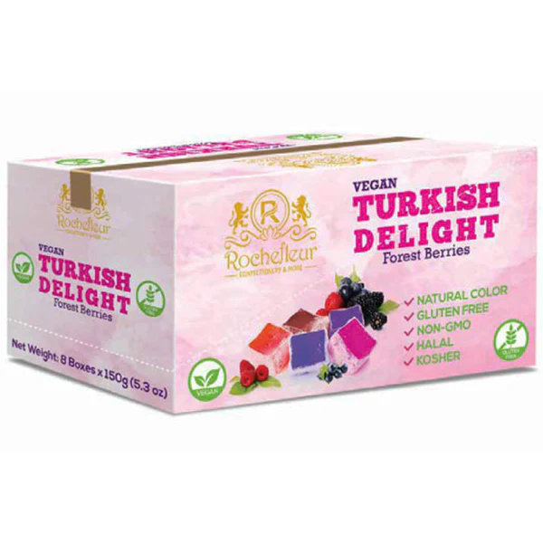 ROCHEFLEUR - VEGAN TURKISH DELIGHTS FOREST BERRIES 8x150 GR - Image 2