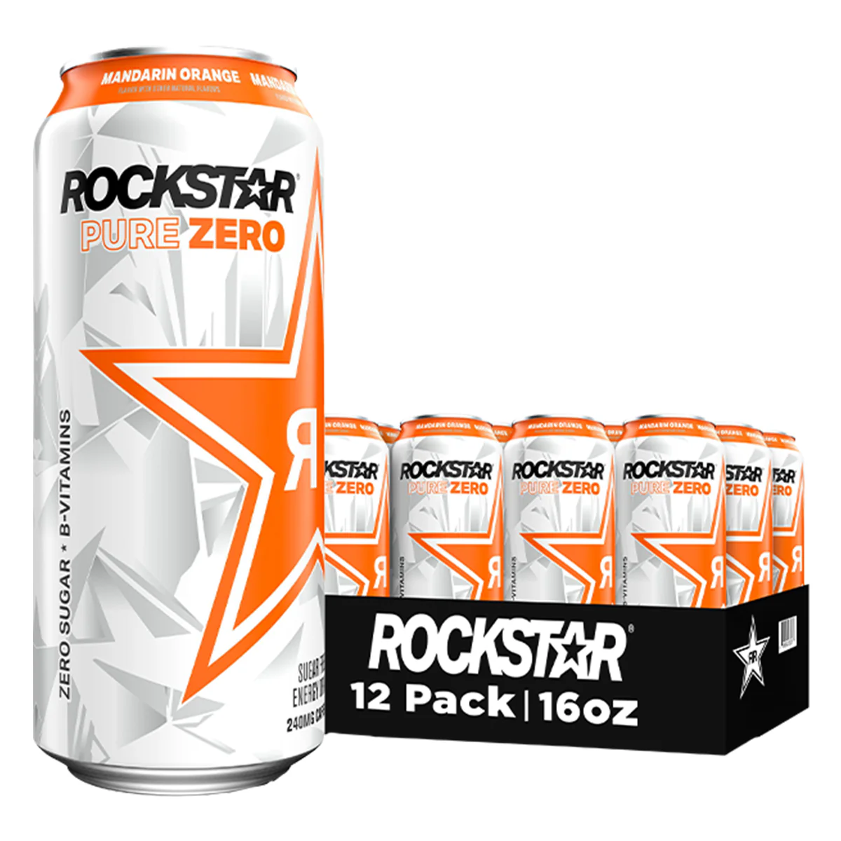 ROCKSTAR - MANDARIN ORANGE PURE ZERO 12x473ML - Image 2