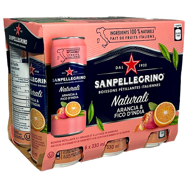 SAN PELLEGRINO - ORANGE PRICKLY PEAR CANS 6x330 ML - Image 2