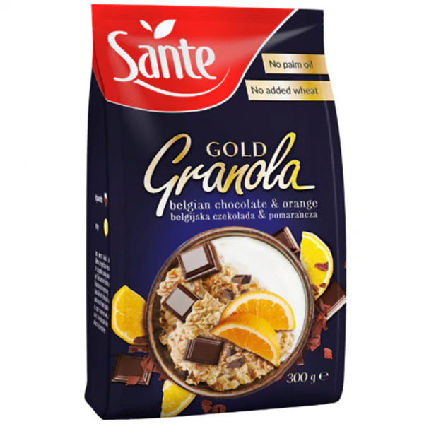 SANTE - GRANOLA BELGIAN CHOCOLATE & ORANGE ORGANIC 14x350 G