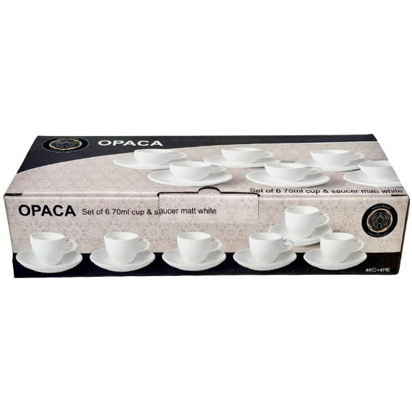 SARA MOKA - OPACA 2.7oz SATIN ESPRESSO CUPS 6SET - Image 2