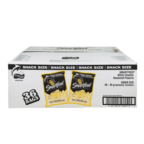 SMARTFOOD - POPCORN WHITE CHEDDAR CHEESE 36x45GR - Image 2