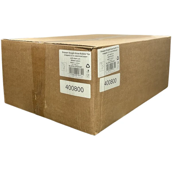 STONE STRAW - BIOPAPER STRAIGHT BUBBLE TEA 15x100 PK - Image 2