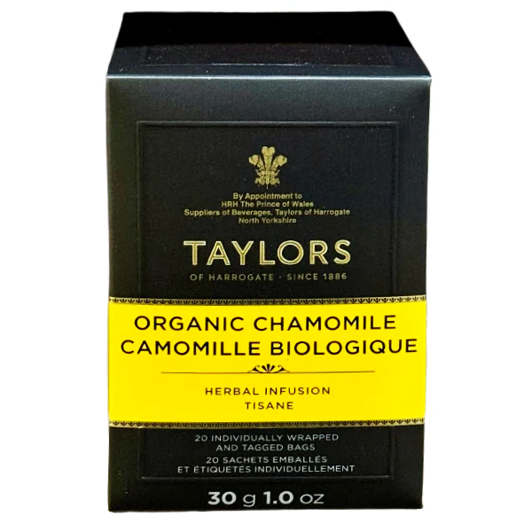TAYLORS OF HARROGATE - ORGANIC CHAMOMILE TEA 50GR 20 PK