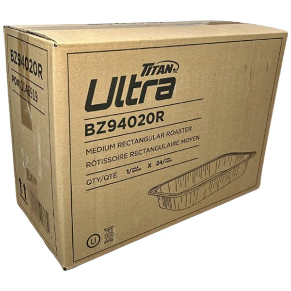 TITAN - MEDIUM ALUMINUM RECTANGLE ROASTER 24x1 PK - Image 2
