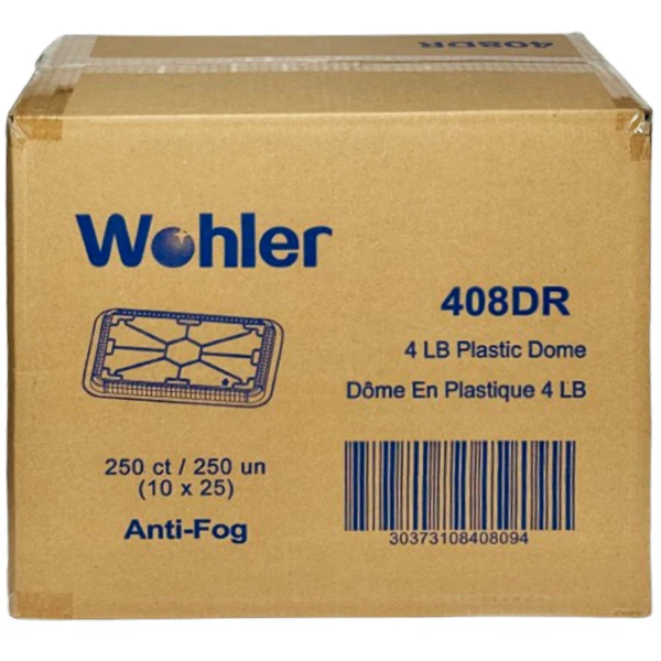 WOHLER - 4LB PLASTIC DOME LID 10x25 CT - Image 2